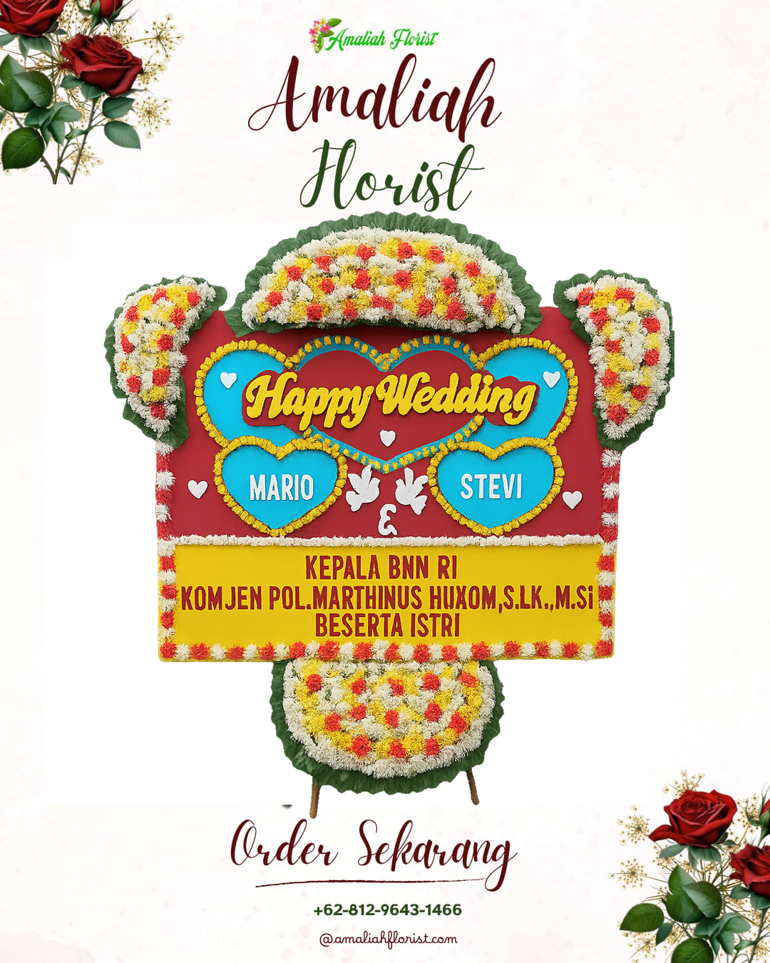 Papan Bunga Pernikahan Tugu